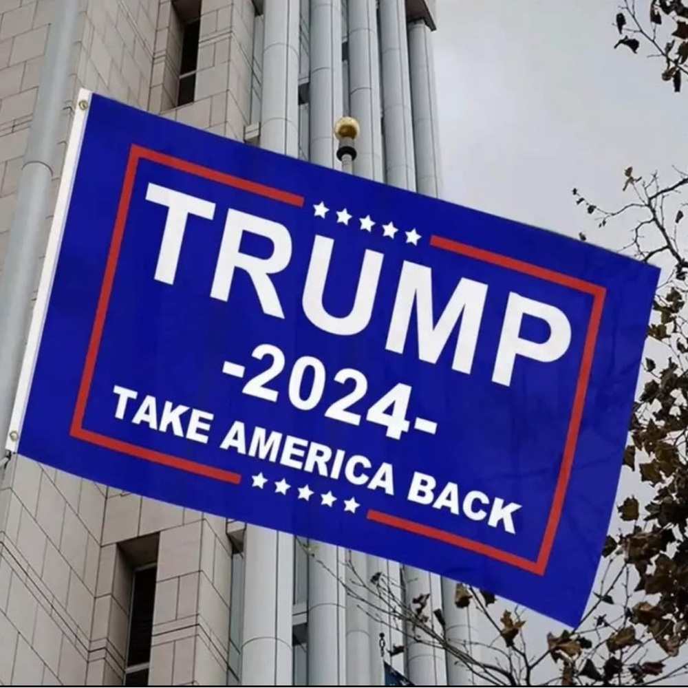 Blue Trump 2024 Flag